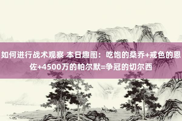 如何进行战术观察 本日趣图：吃饱的桑乔+戒色的恩佐+4500万的帕尔默=争冠的切尔西