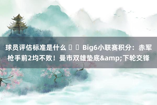 球员评估标准是什么 ⚔️Big6小联赛积分：赤军枪手前2均不败！曼市双雄垫底&下轮交锋