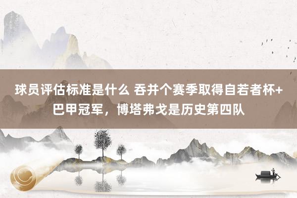 球员评估标准是什么 吞并个赛季取得自若者杯+巴甲冠军，博塔弗戈是历史第四队