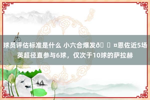 球员评估标准是什么 小六合爆发😤恩佐近5场英超径直参与6球，仅次于10球的萨拉赫